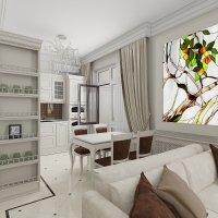 Дизайн 3-х комнатной квартиры ЖК "Жемчужина Дона" в классическом стиле