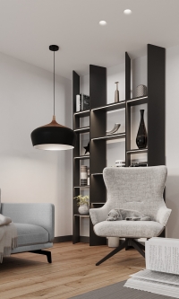 Дизайн 2-х комнатной квартиры в стиле минимализм, ЖК "Красный Аксай"