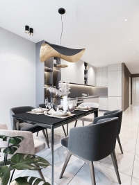 Дизайн 3-х комнатной квартиры в  стиле минимализм, ЖК "Первый"