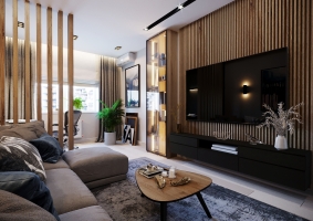 Дизайн 2-х комнатной квартиры 65 кв.м в стиле лофт, ЖК "Первый"
